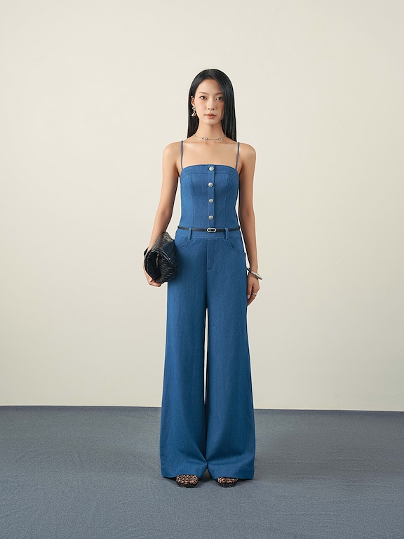 Jumpsuit cúp ngực 1 hàng cúc